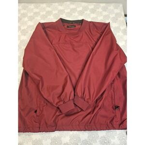 Greg Norman‎ Pullover Windbreaker Golf Lightweight Jacket Maroon XL